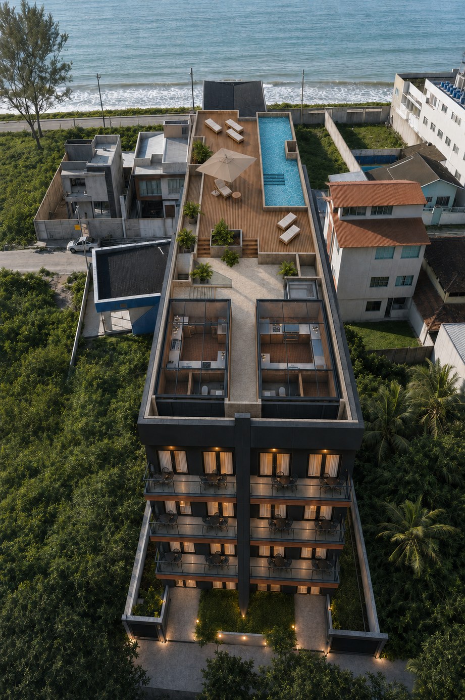 Fachada do Allison Blue Residence