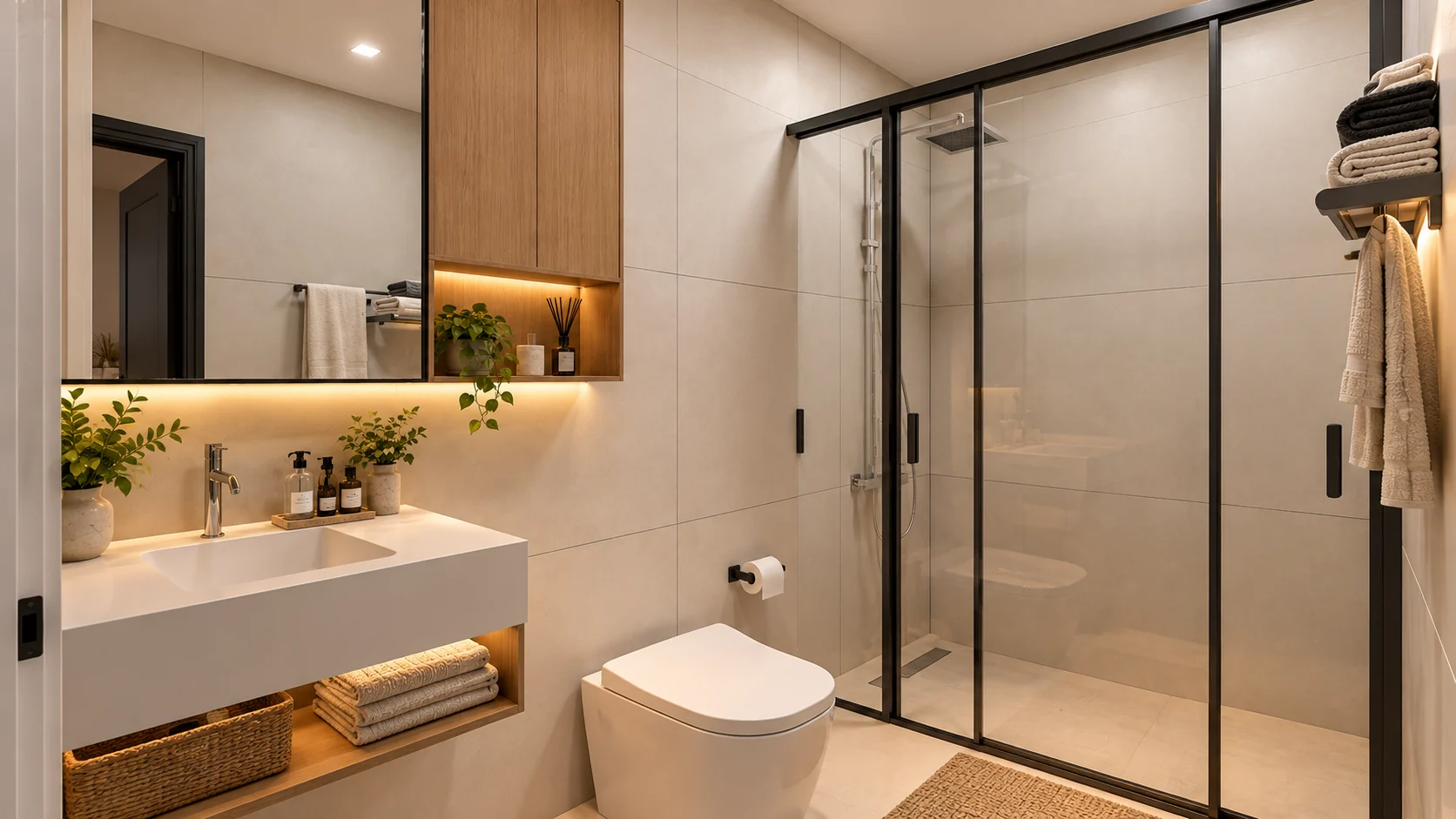 Apartamento 86 m² — Banheiro Social