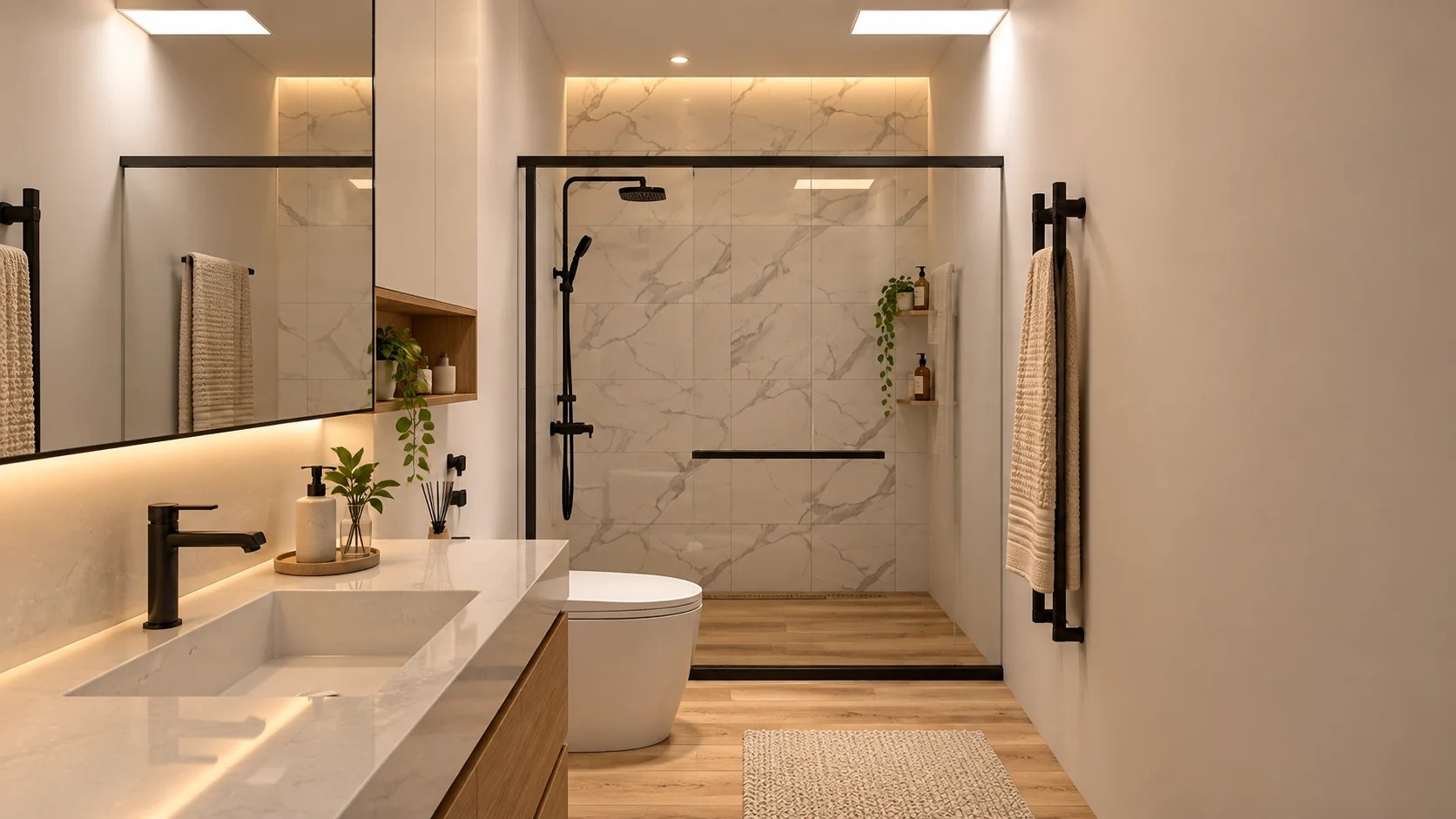 Apartamento 40,96 m² — Banheiro social