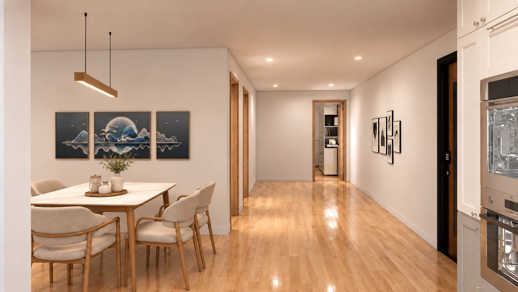 Apartamento 48 m² — Sala de Jantar integrada