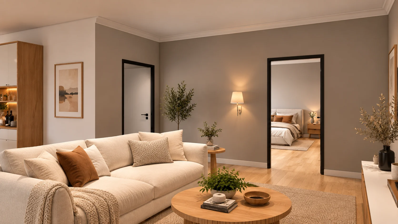 Apartamento 40,96 m² — Sala de estar