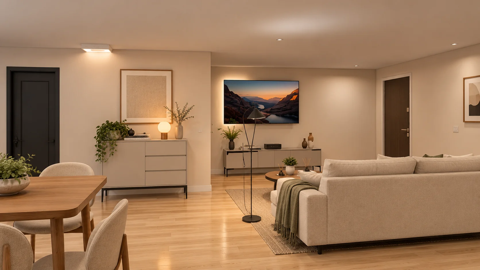 Apartamento 86 m² — Sala integrada